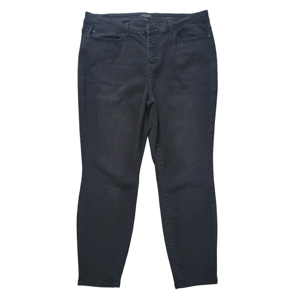 Judy Blue Size 22W Black Skinny Fit Button Fly Jeans Stretch Casual‎ Every Day